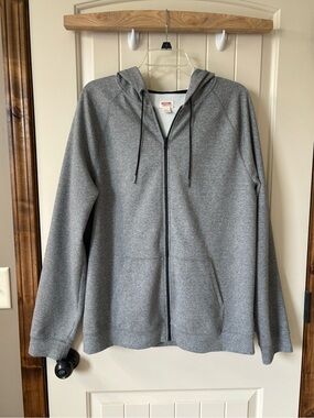 Like New! Mossimo Supply Co. Heather Gray Full-Zip Hoodie